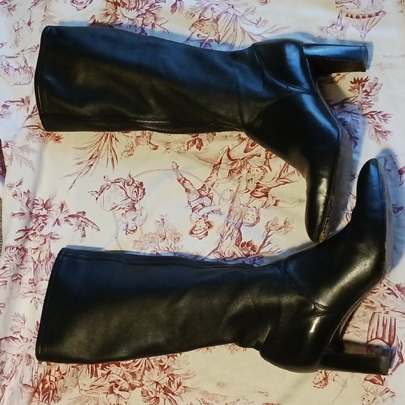 Cole Haan Nike Air heeled black leather boots women's size 8.5 - Picture 4 of 11